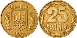 World Coins - Coin, Ukraine, 25 Kopiyok, 1992, , Aluminum-Bronze, KM:2.2