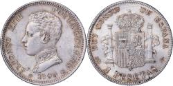 World Coins - Spain, Alfonso XIII, 2 Pesetas, 1905, Madrid, Silver,