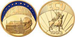 World Coins - Luxembourg, Medal, Ecu Europa, 1993, Copper Gilt,