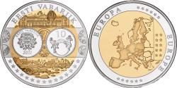 World Coins - Estonia, Medal, L'Europe, Silver Plated Copper, FDC,