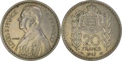 World Coins - Coin, Monaco, Louis II, 20 Francs, Vingt, 1947, , Copper-nickel