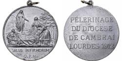 World Coins - France, Medal, Pèlerinage du diocèse de Cambrai à Lourdes, 1912, Aluminium