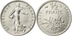 World Coins - France, 1/2 Franc, Semeuse, 1971, Paris, FDC, Nickel, , Gadoury:429
