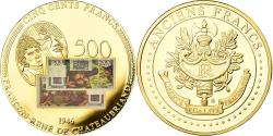 World Coins - France, Medal, Les Anciens Francs, billet de 500 Francs Châteaubriand, 2009