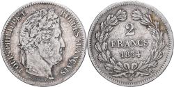 World Coins - France, Louis Philippe I, 2 Francs, 1834, Nantes, Silver,