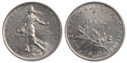 World Coins - Coin, France, Semeuse, Franc, 1960, Paris, , Nickel, KM:925.1