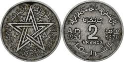 World Coins - Morocco, Mohammed V, 2 Francs, 1951, Paris, Aluminum, , KM:47