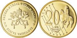 World Coins - Vatican, Medal, 20 C, Essai-Trial Siège Vacant, 2005, , Copper-Nickel