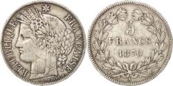 World Coins - Coin, France, Cérès, 5 Francs, 1870, Paris, , Silver, KM:818.1