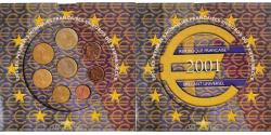 World Coins - France, Coffret 1c. à 2€, 2001, Monnaie de Paris, BU,