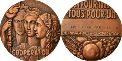 World Coins - France, Medal, Art Déco, Hommage de la Coopération, Bronze, Pelletier