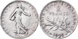 World Coins - France, 2 Francs, Semeuse, 1920, Paris, Silver, , KM:845.1