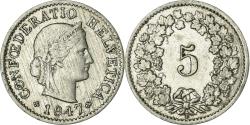 World Coins - Coin, Switzerland, 5 Rappen, 1947, Bern, , Copper-nickel, KM:26