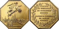 World Coins - France, Token, Chambre de Commerce de Rouen, 1802, Vermeil, Lecomte,