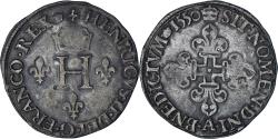 World Coins - Coin, France, Henri II, 1/2 Gros, 1550, Paris-Moulin de Nesles,