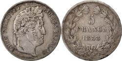 World Coins - Coin, France, Louis-Philippe, 5 Francs, 1838, Strasbourg, , Silver