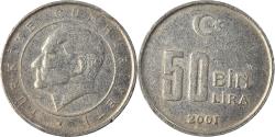 World Coins - Coin, Turkey, 50000 Lira, 50 Bin Lira, 2001