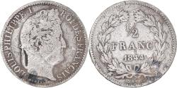 World Coins - Coin, France, Louis-Philippe, 1/2 Franc, 1844, Lille, , Silver