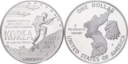 Us Coins - United States, 1 Dollar, Korean War, 1991, Philadelphia, Proof, Silver