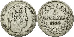 World Coins - Coin, France, Louis-Philippe, 5 Francs, 1838, Strasbourg, , Silver