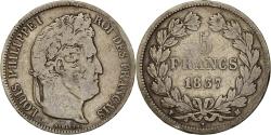 World Coins - Coin, France, Louis-Philippe, 5 Francs, 1837, Marseille, , Silver