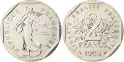 World Coins - France, 2 Francs, Semeuse, 1980, MDP, série FDC, Nickel,