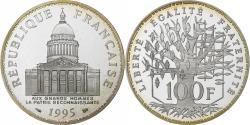 World Coins - France, 100 Francs, Panthéon, 1995, Paris, Proof, Silver,