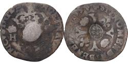 World Coins - France, Louis XIII, Quinzain (Douzain contremarqué), 1594, Billon,