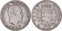 World Coins - Coin, Italy, Vittorio Emanuele II, Lira, 1863, Milan, , Silver, KM:5a.1