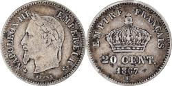 World Coins - Coin, France, Napoleon III, Napoléon III, 20 Centimes, 1867, Strasbourg