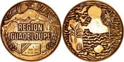 World Coins - France, Medal, Région Guadeloupe, Politics, Society, War, 1988,