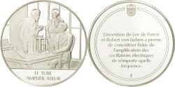 World Coins - France, Medal, Le tube amplificateur, Sciences & Technologies, , Silver