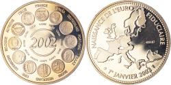 World Coins - France, Medal, Naissance de l'Euro Fiduciaire, Politics, 2002, MDP,