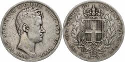 World Coins - Coin, ITALIAN STATES, SARDINIA, Carlo Alberto, 5 Lire, 1837, Genoa,
