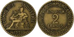 World Coins - France, 2 Francs, Chambre de commerce, 1926, Paris, Aluminum-Bronze,