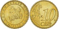 World Coins - Monaco, Rainier III, 10 Euro Cent, 2002, Paris, , Brass, KM:170