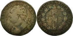 World Coins - Coin, France, 12 deniers françois, 12 Deniers, 1791, Paris, , Bronze