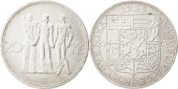 World Coins - CZECHOSLOVAKIA, 20 Korun, 1934, KM #17, , Silver, 34, 11.93