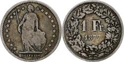 World Coins - Coin, Switzerland, Franc, 1877, Bern, , Silver, KM:24