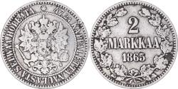 World Coins - Coin, Finland, Alexander II, 2 Markkaa, 1865, Helsinki, , Silver