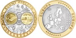 World Coins - Finland, Medal, L'Europe, Silver Plated Copper, FDC,