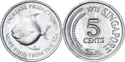 World Coins - Coin, Singapore, 5 Cents, 1971