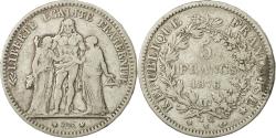 World Coins - Coin, France, Hercule, 5 Francs, 1876, Bordeaux, , Silver, KM:820.2