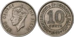 World Coins - MALAYA, 10 Cents, 1950