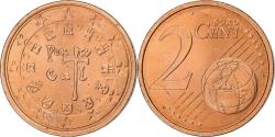 World Coins - Portugal, 2 Euro Cent, 2007, Lisbon, Copper Plated Steel,