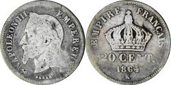 World Coins - Coin, France, Napoleon III, Napoléon III, 20 Centimes, 1864, Bordeaux