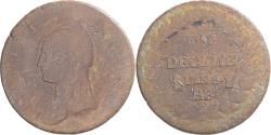 World Coins - Coin, France, Dupré, Decime, AN 8, Strasbourg, , Copper, Gadoury:187a