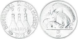 World Coins - Coin, San Marino, 5 Lire, 1975