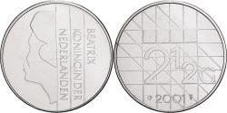 World Coins - Netherlands, Beatrix, 2-1/2 Gulden, 2001, Utrecht, Nickel, , KM:206