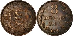 World Coins - Coin, Guernsey, 8 Doubles, 1911, Heaton, Birmingham, , Bronze, KM:7